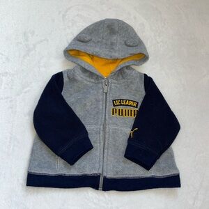 Puma fleece 3-6 months full zip hoodie sweatshirt fall/winter